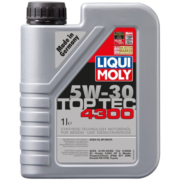 

Liqui Moly Top Tec 4300 5W-30 Моторное масло, 1 л