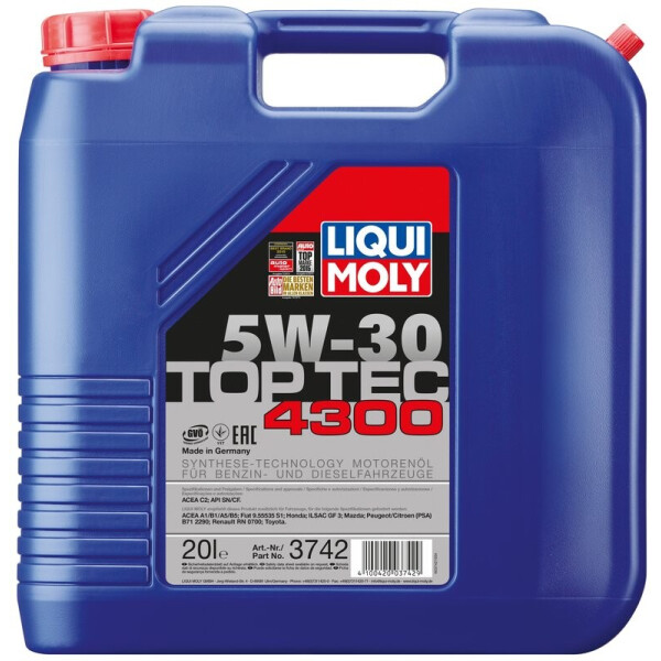 

Liqui Moly Top Tec 4300 5W-30 Моторное масло, 20 л