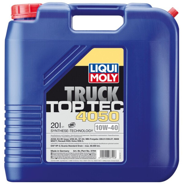 

Liqui Moly Top Tec Truck 4050 10W-40 Моторное масло, 20 л