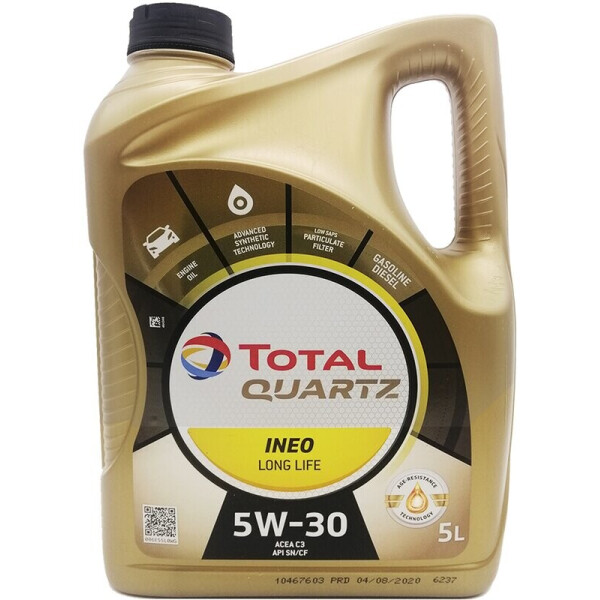 

Total Quartz Ineo Long Life 5W-30 (VW 504.00/507.00) Моторное масло, 5 л