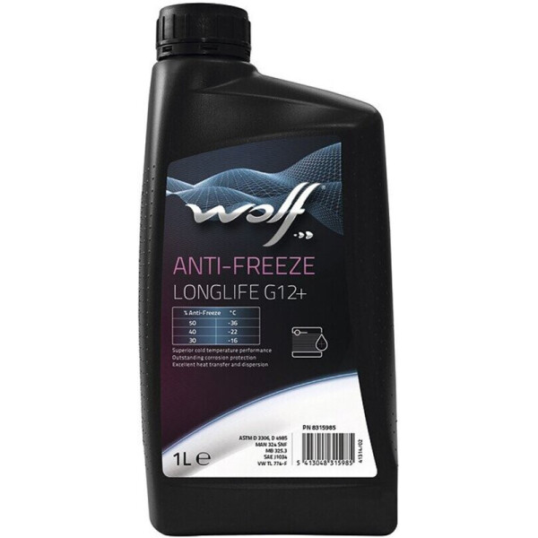 

Wolf Anti-Freeze Longlife G12+ антифриз концентрат фиолетовый, 1 л