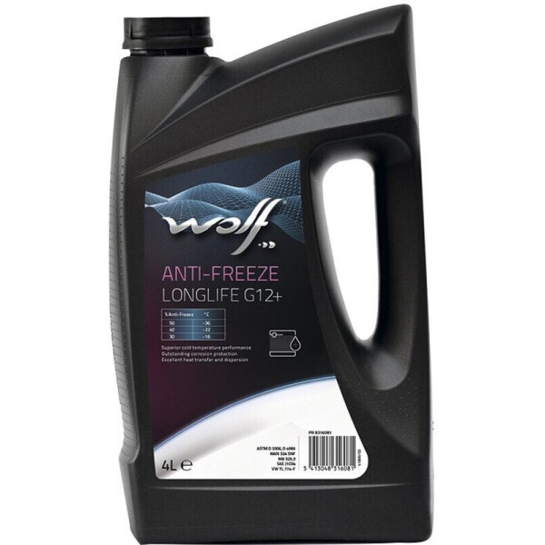 

Wolf Anti-Freeze Longlife G12+ антифриз концентрат фиолетовый, 4 л