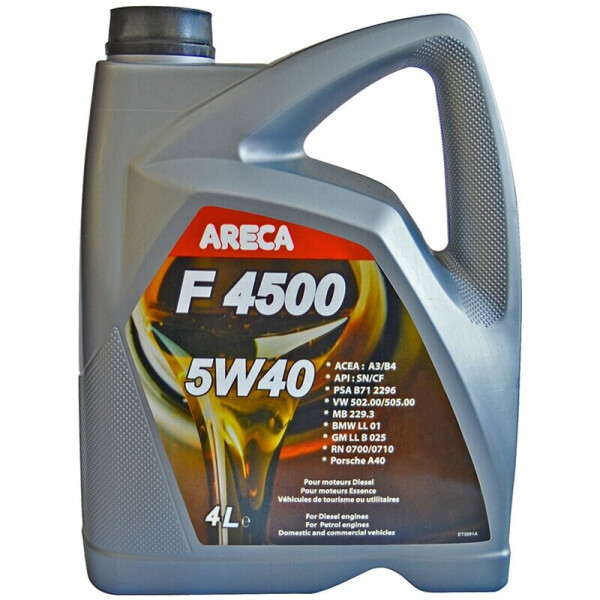 

Areca F4500 Essence 5W-40 синтетическое моторное масло, 4 л