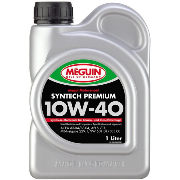 

Meguin Syntech Premium 10W-40 полусинтетическое моторное масло, 1 л