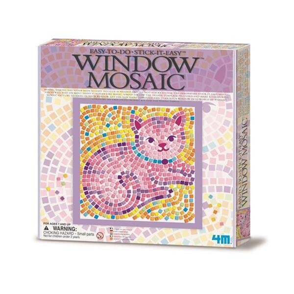 Набор для творчества 4M Мозаика на окно (3 в ассорт. бабочка/дельфин/котенок) (00-04526)