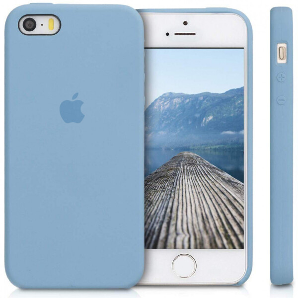 

Чехол Silicone Case (AA) для Apple iPhone 5/5S/SE Голубой / Cornflower (114808)