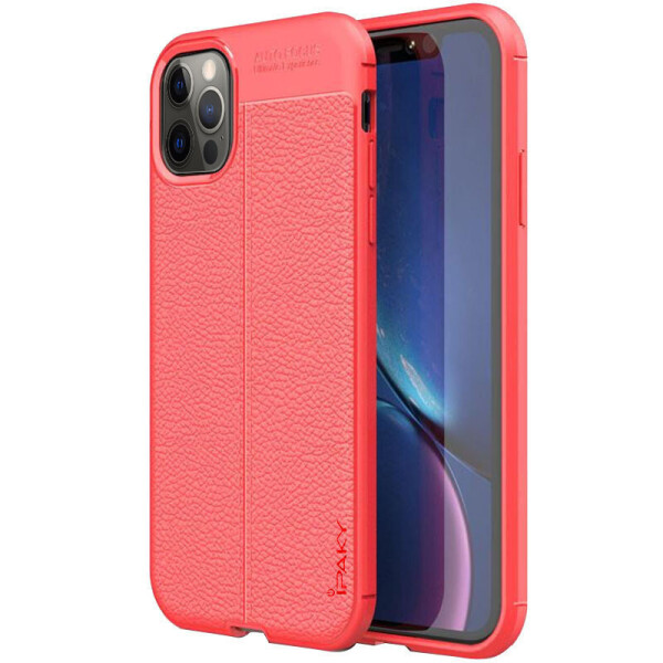 

TPU чехол iPaky Litchi Series для Apple iPhone 12 Pro Max (6.7'') Красный (145028)