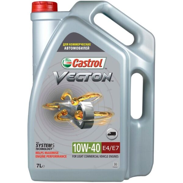 

Castrol Vecton 10W-40 E4/E7 дизельное моторное масло, 7 л