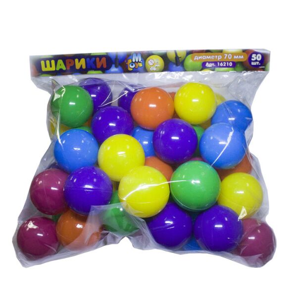 

Шарики MToys для сухих бассейнов, 74 мм, 50 шт в сетке (16210)