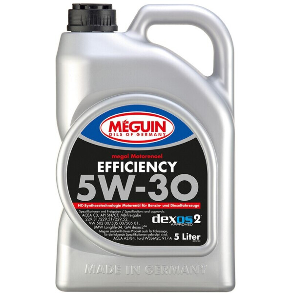 

Meguin Efficiency 5W-30 синтетическое моторное масло, 5 л
