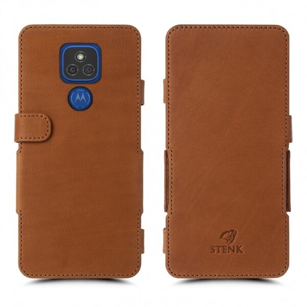 

Чехол книжка Stenk Prime для Motorola Moto E7 Plus Camel