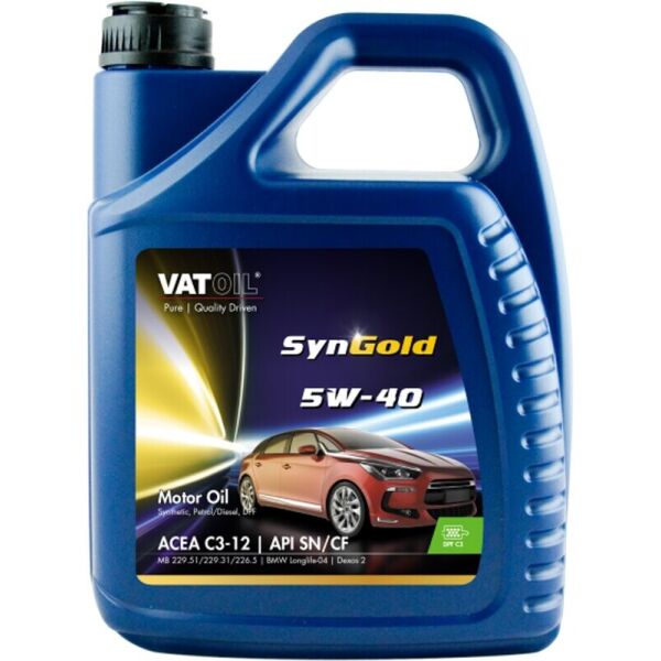 

VatOil SynGold 5W-40 моторное масло, 5 л