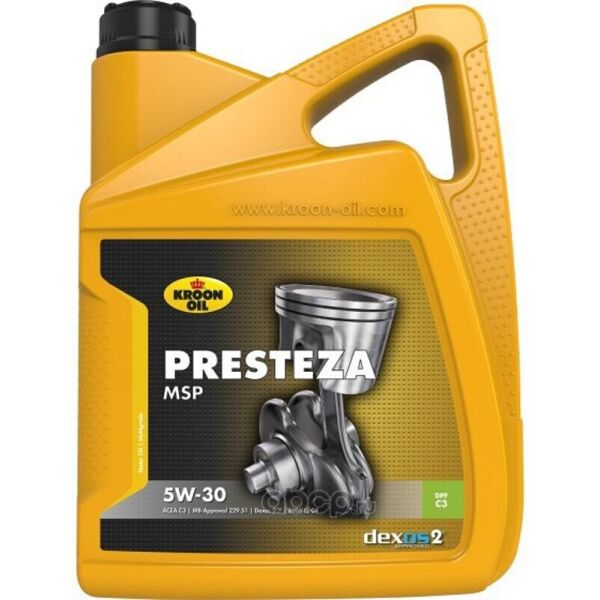 

Kroon Oil Presteza MSP 5W-30 (ACEA C3) Моторное масло, 4 л