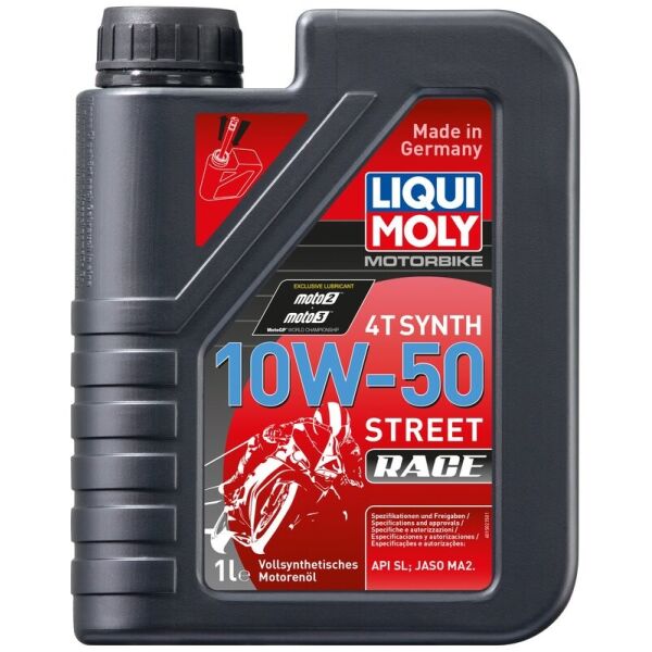 

Liqui Moly Motorbike 4T Synth 10W-50 Street Race Моторное масло для мототехники, 1 л