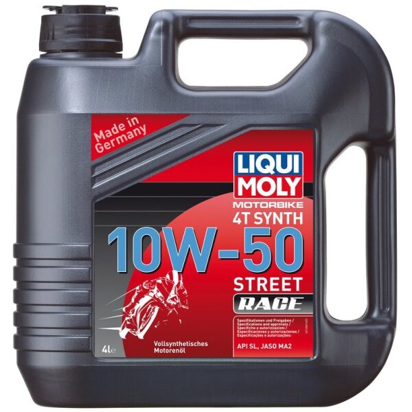 

Liqui Moly Motorbike 4T Synth 10W-50 Street Race Моторное масло для мототехники, 4 л