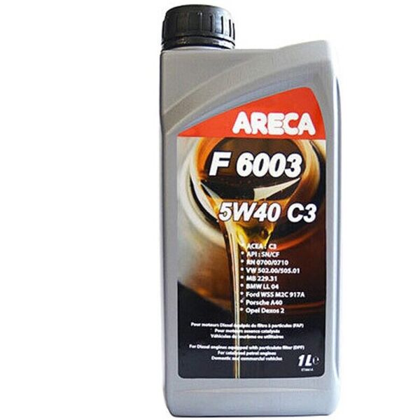 

Areca F6003 5W-40 синтетическое моторное масло, 1 л