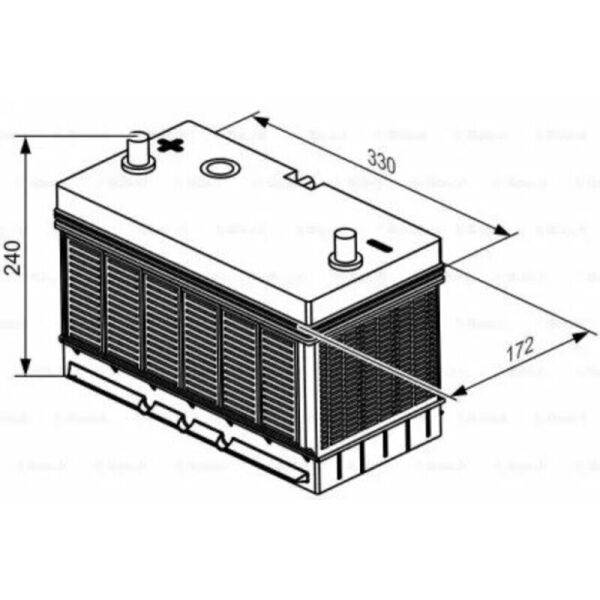 

Bosch T3052 105 Ah 800 A аккумулятор (+-, L) Asia тонкие клеммы