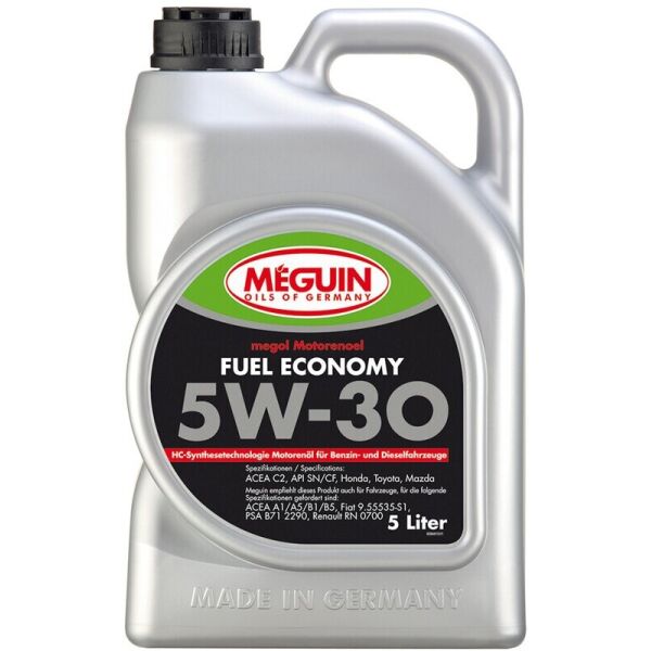 

Meguin Fuel Economy 5W-30 синтетическое моторное масло, 5 л
