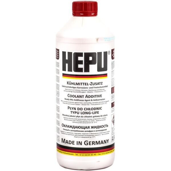 

Hepu Coolant Additive (G12) Готовый антифриз Красный -38, 1,5 л