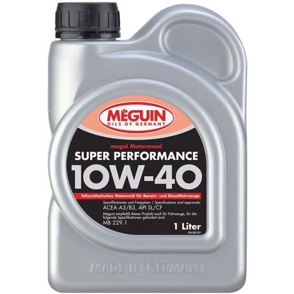 

Meguin Super Performance 10W-40 полусинтетическое моторное масло, 1 л