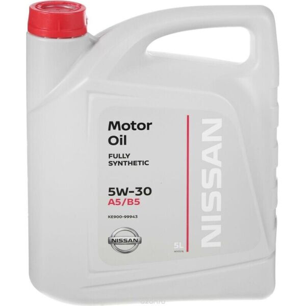 

Nissan Motor Oil 5W-30 A5/B5 синтетическое моторное масло, 5 л