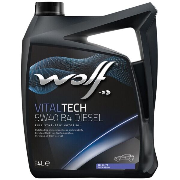

Wolf Vitaltech 5W-40 B4 Diesel моторное масло, 4 л