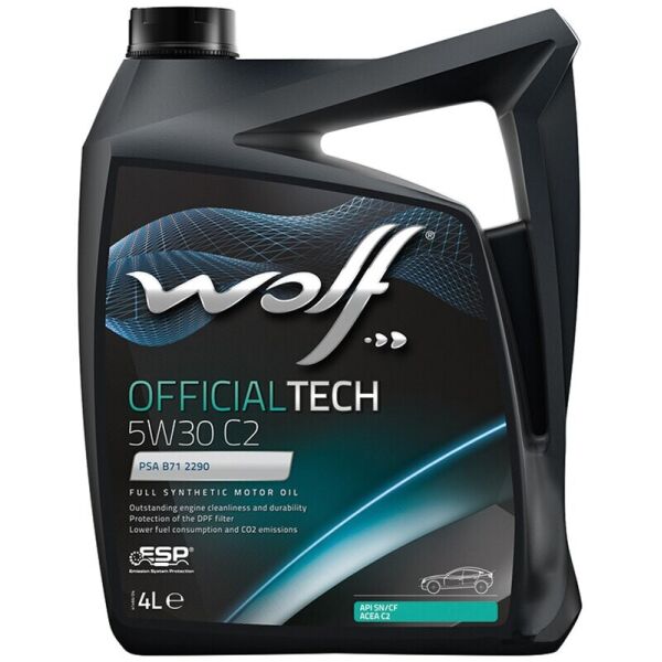

Wolf Officialtech 5W-30 C2 моторное масло, 4 л