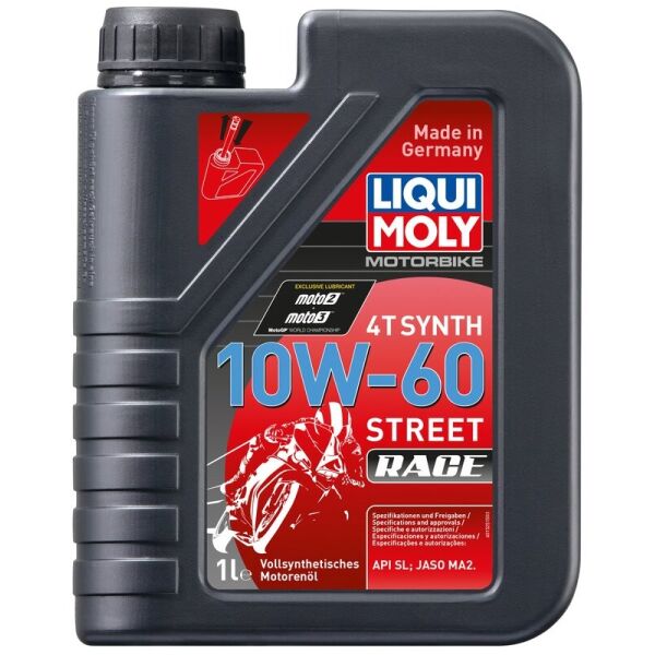 

Liqui Moly Motorbike 4T Synth 10W-60 Street Race Моторное масло для мототехники, 1 л