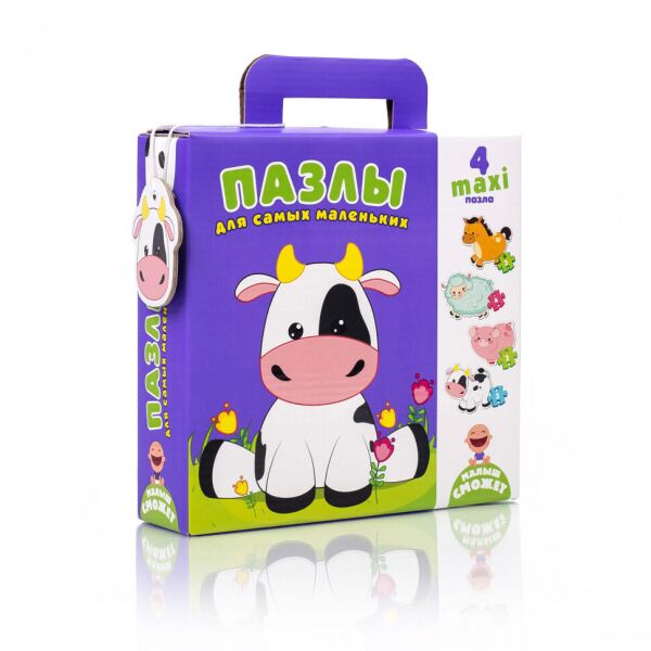 

Пазлы для самых маленьких Vladi ToysКоровка (рус) (VT2901-05)