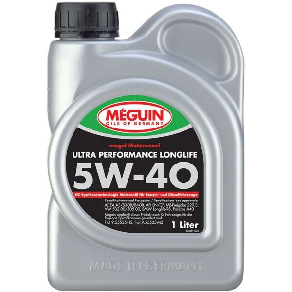 

Meguin Ultra Performance Longlife 5W-40 синтетическое моторное масло, 1 л
