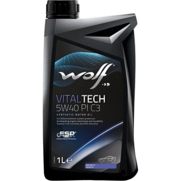 

Wolf Vitaltech 5W-40 PI C3 моторное масло, 1 л