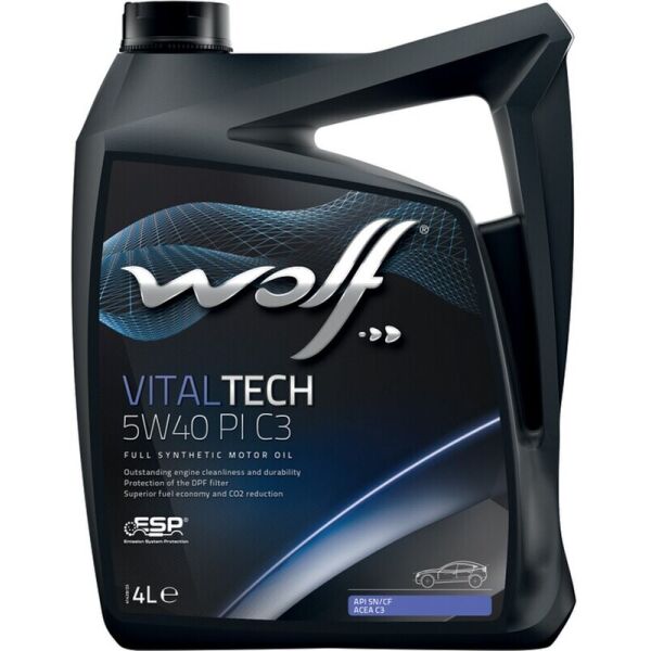 

Wolf Vitaltech 5W-40 PI C3 моторное масло, 4 л