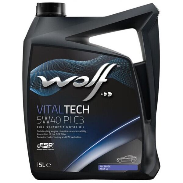 

Wolf Vitaltech 5W-40 PI C3 моторное масло, 5 л