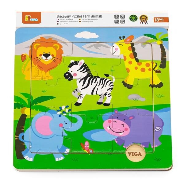 

Деревянный пазл Viga Toys Зверята в Африке (50838)