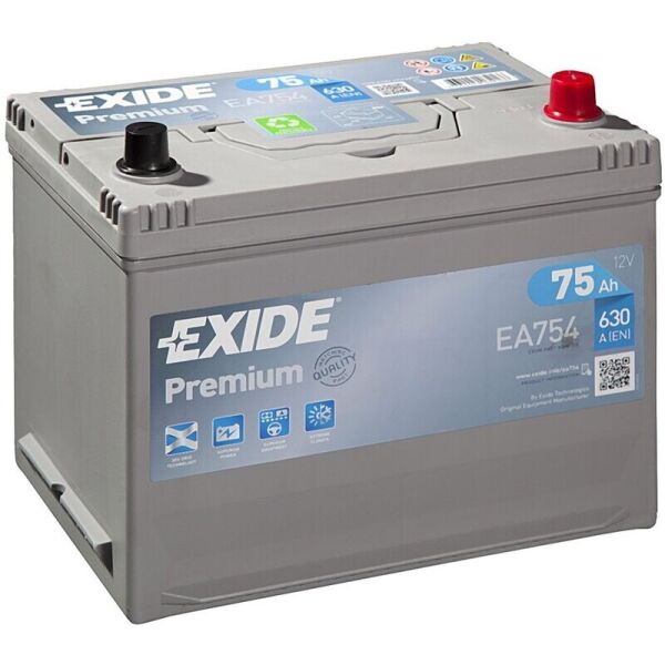 

Exide Premium 75 Ah 630 A аккумулятор (-+, R) Asia