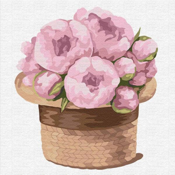 

Картина по номерам.Волшебный букет пионов 30*30см KHO2350