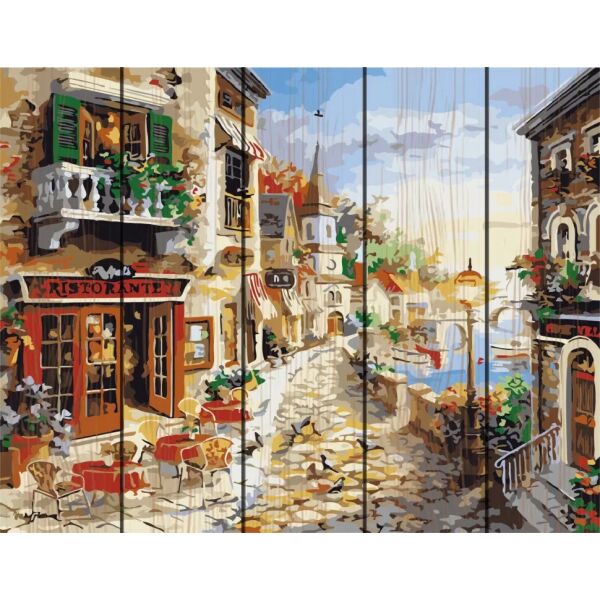 

Картина по номерам на дереве. Rainbow ArtПриморский бульвар GXT7233-RA