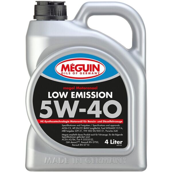 

Meguin Low Emission 5W-40 синтетическое моторное масло, 4 л