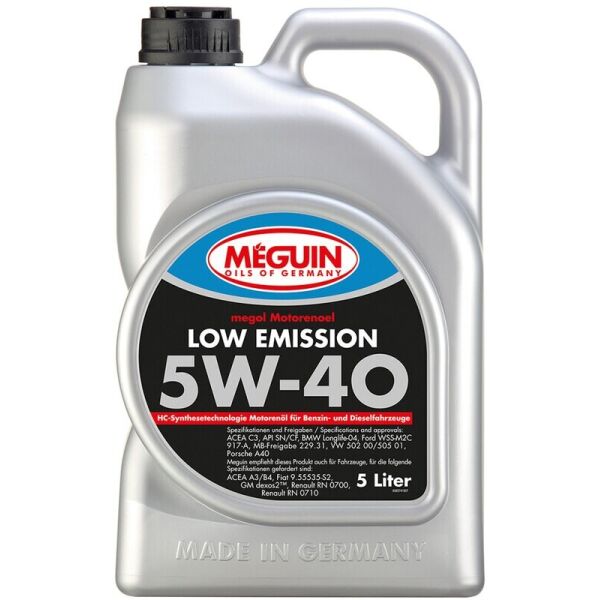 

Meguin Low Emission 5W-40 синтетическое моторное масло, 5 л
