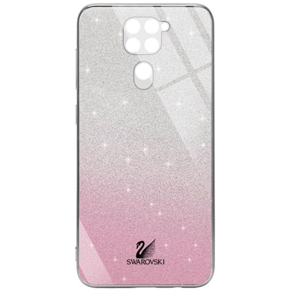 

TPU+Glass чехол Swarovski Full Camera для Xiaomi Redmi Note 9 / Redmi 10X Розовый (154787)
