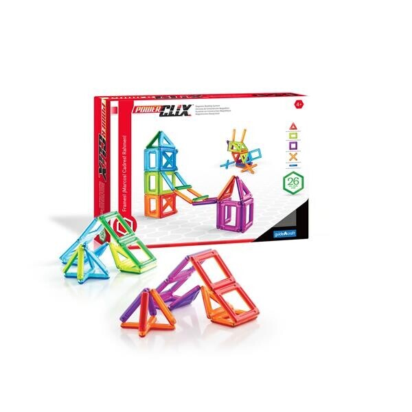 

Магнитный конструктор Guidecraft PowerClix Frames, 26 деталей (G9199)