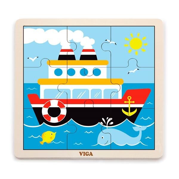 

Деревянный пазл Viga Toys Кораблик, 9 эл. (51445)