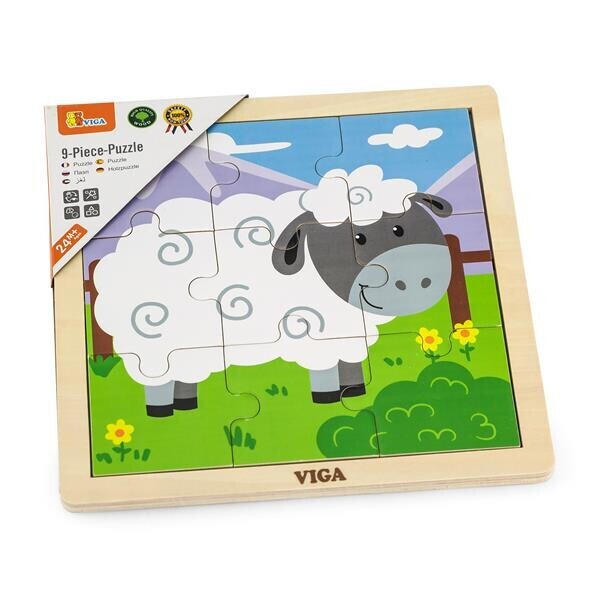 

Деревянный пазл Viga Toys Овечка, 9 эл. (51437)
