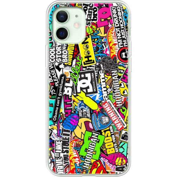 

Силиконовый чехол BoxFace Apple iPhone 12 Multicolored Inscriptions (41161-up880)