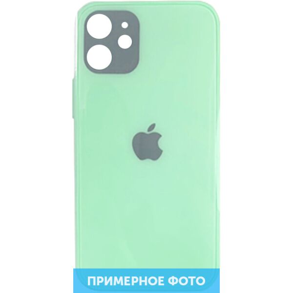 

TPU+Glass чехол GLOSSY Logo Full camera для Apple iPhone 12 (6.1'') Мятный (157445)