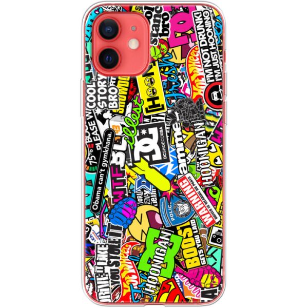 

Силиконовый чехол BoxFace Apple iPhone 12 mini Multicolored Inscriptions (41084-up880)