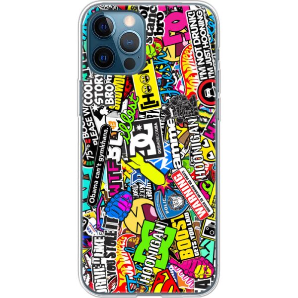 

Силиконовый чехол BoxFace Apple iPhone 12 Pro Multicolored Inscriptions (41086-up880)