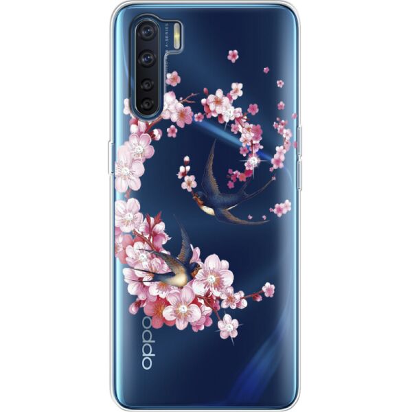 

Силиконовый чехол BoxFace OPPO A91 Swallows and Bloom (41576-rs4)