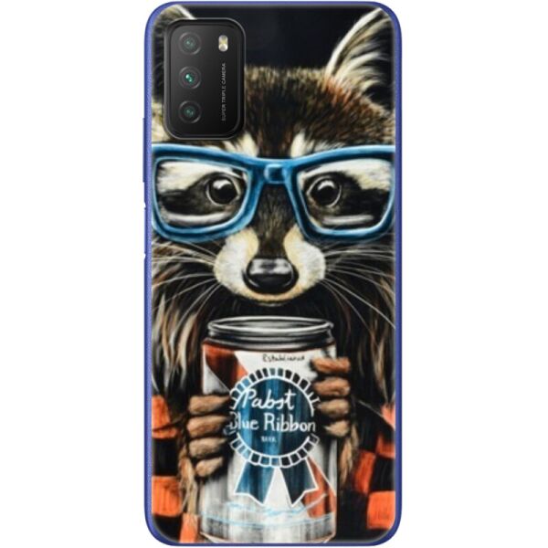 

Силиконовый чехол BoxFace Xiaomi Poco M3 Енот с банкой (41586-up1333)