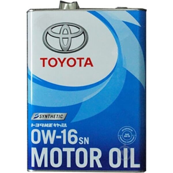 

Toyota Motor Oil SN 0W-16 синтетическое моторное масло, 4 л